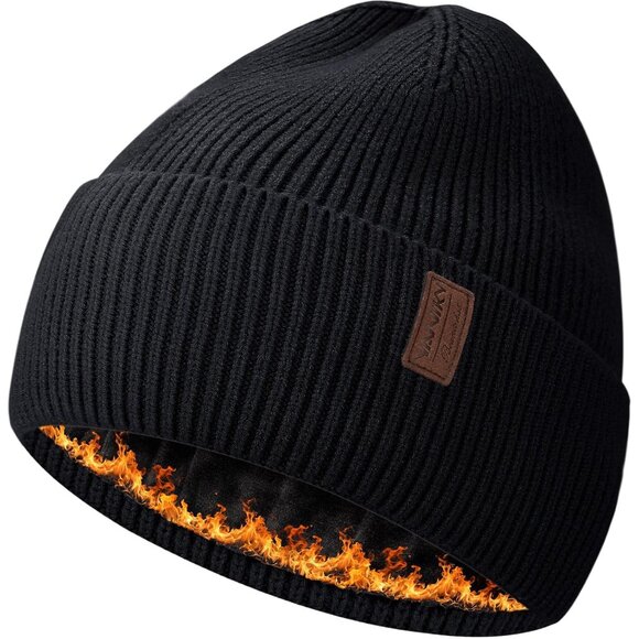 Other - Fleece Lined Winter Beanie for Men Women Warm Windproof Beanies Hats Thick Knit